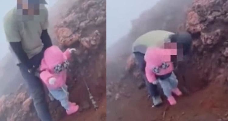 Latest News Viral Video of 2 Year Old Child Climbing Mount Kerinci